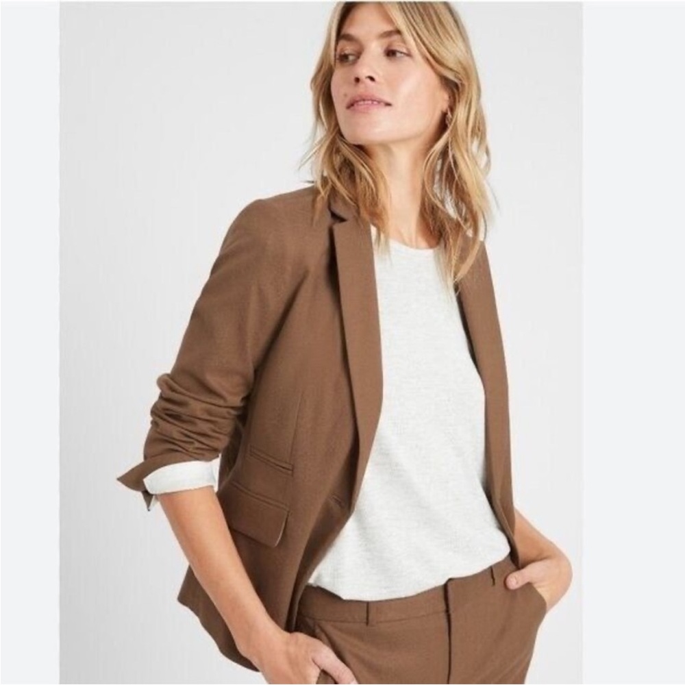Banana Republic Brown Blazer Cutaway Suit Jacket
